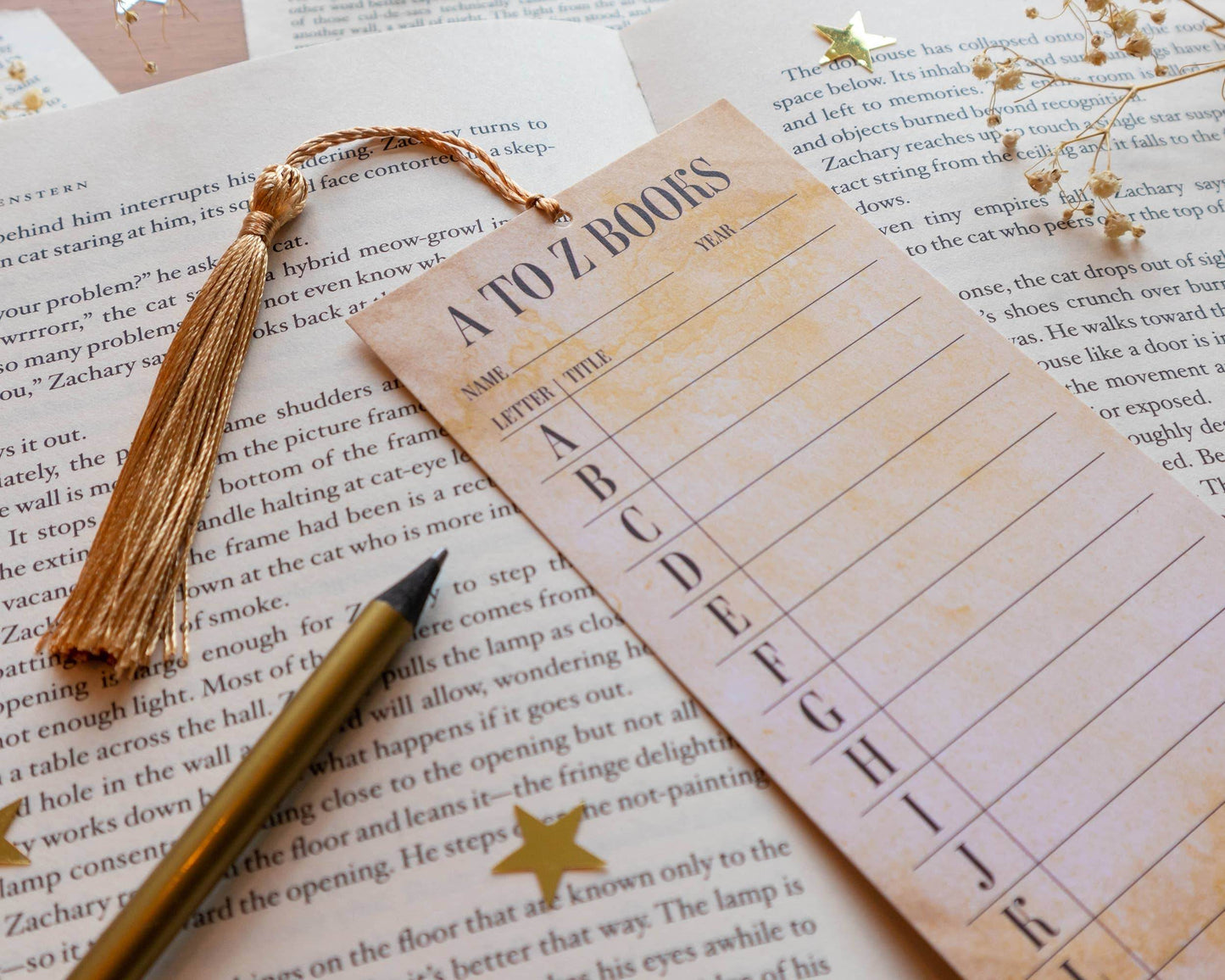 Basically Britt - A to Z Book Titles Bookmark - Track your reading! - The Dreamer's Bookshop.