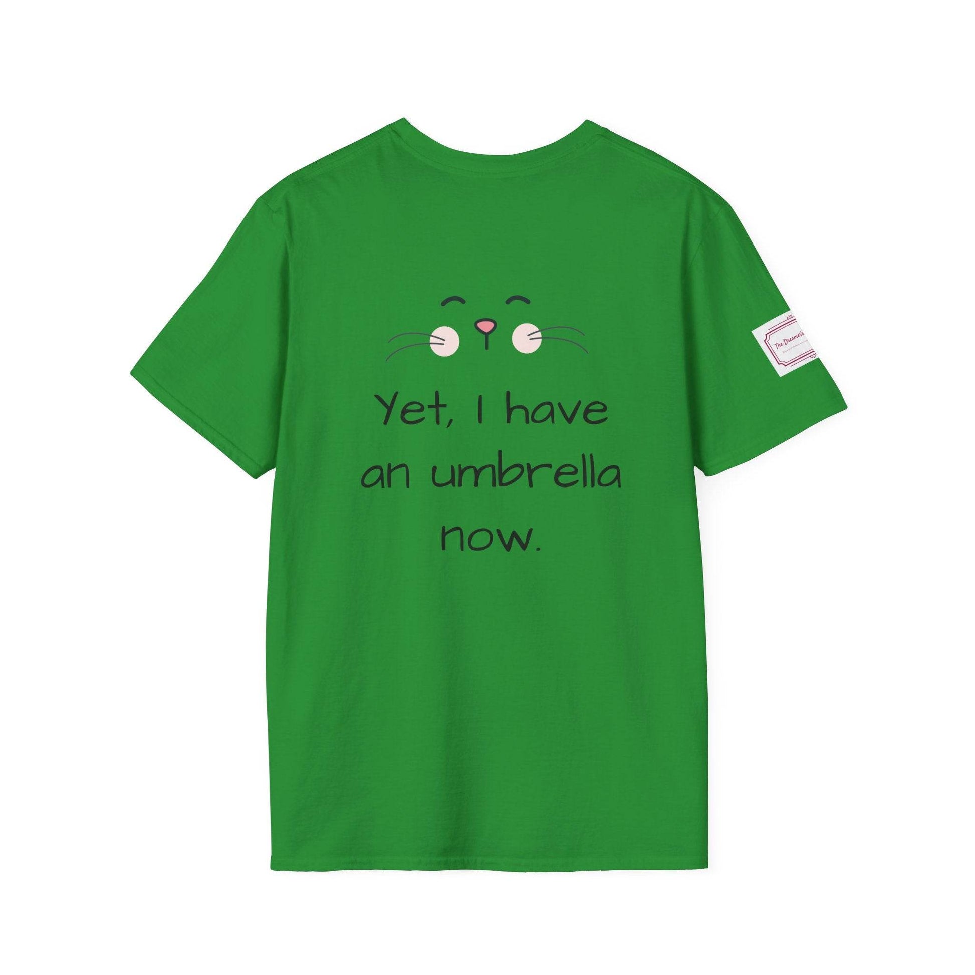 Inspirational Unisex Softstyle T-Shirt - 'Umbrella' Motivational Design - The Dreamer's Bookshop.