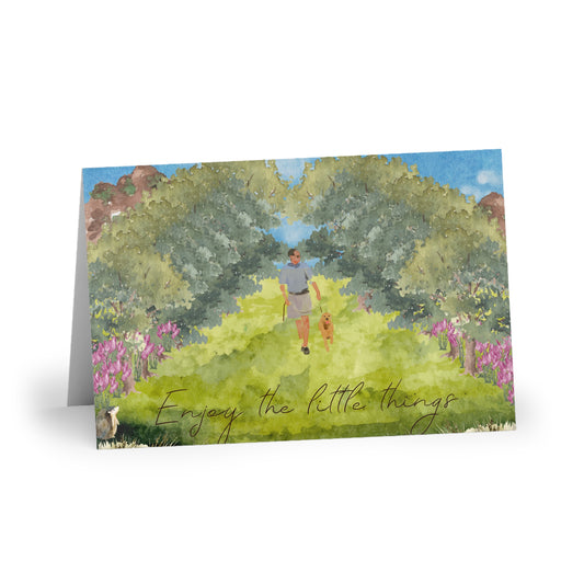 The Dreamer's Bookshop "Dog Walk" Enjoy the Little Things Card - The Dreamer's Bookshop.