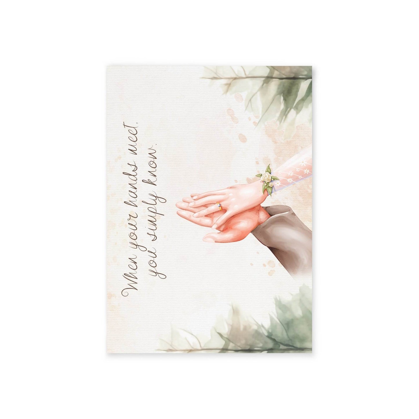 The Dreamer's Bookshop Cute "Your Hands" Wedding Card - The Dreamer's Bookshop.