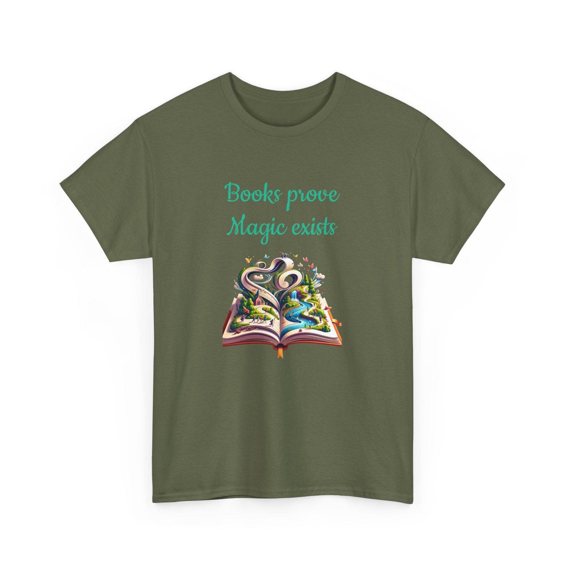 Magic Exists -A Unisex Heavy Cotton Tee - Perfect Gift for Book Lovers - The Dreamer's Bookshop.