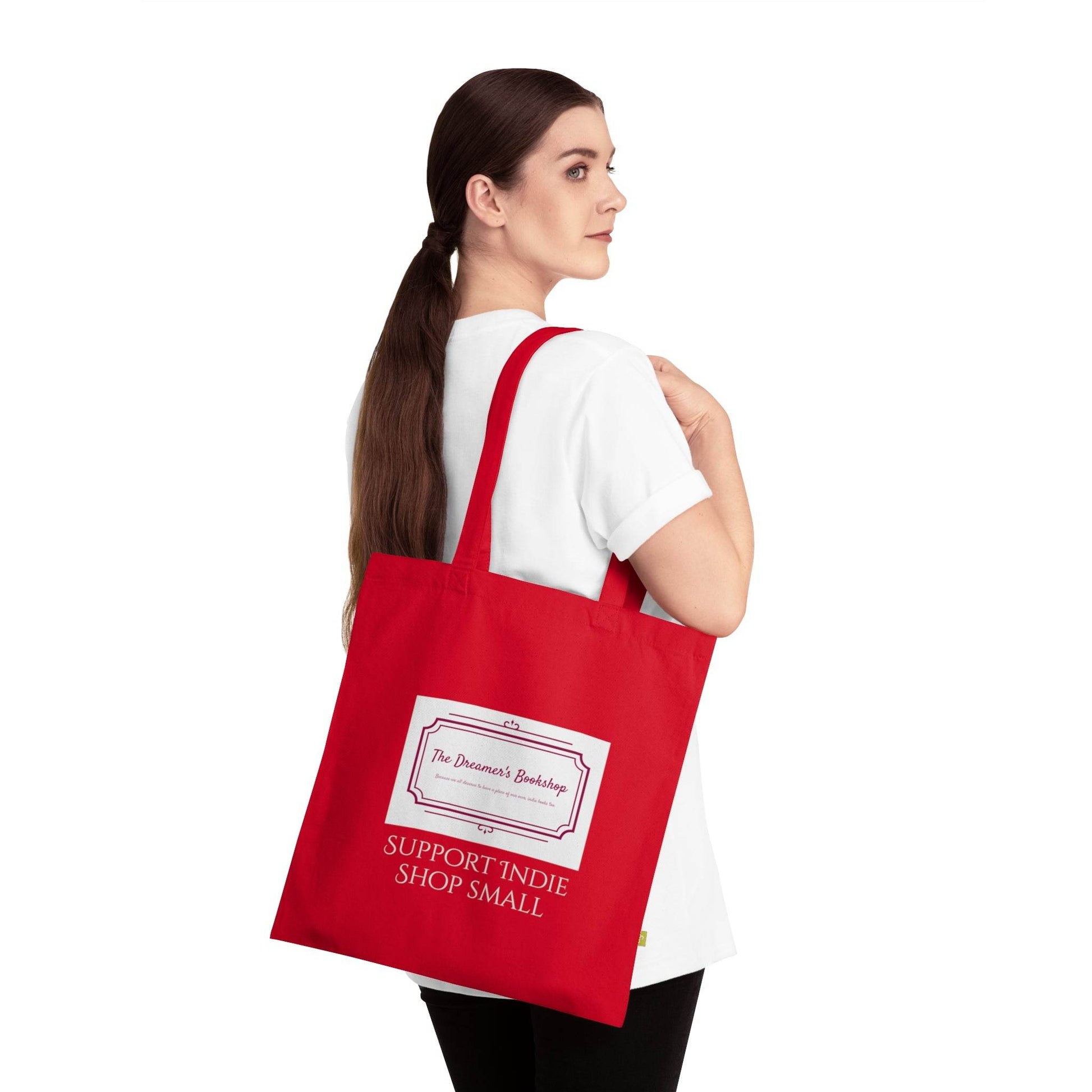 Support Indie Shop Small Organic Cotton Tote Bag - The Dreamer's Bookshop.