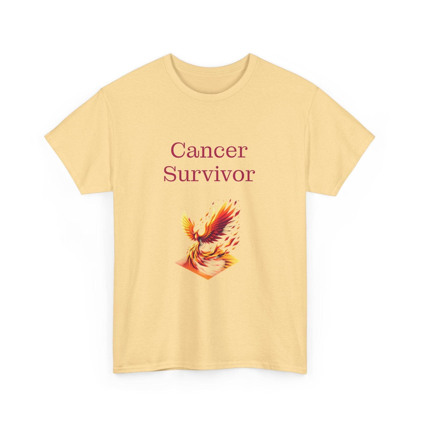 Cancer Survivor Unisex Heavy Cotton Tee - Empowering Apparel for Health Awareness - The Dreamer's Bookshop.