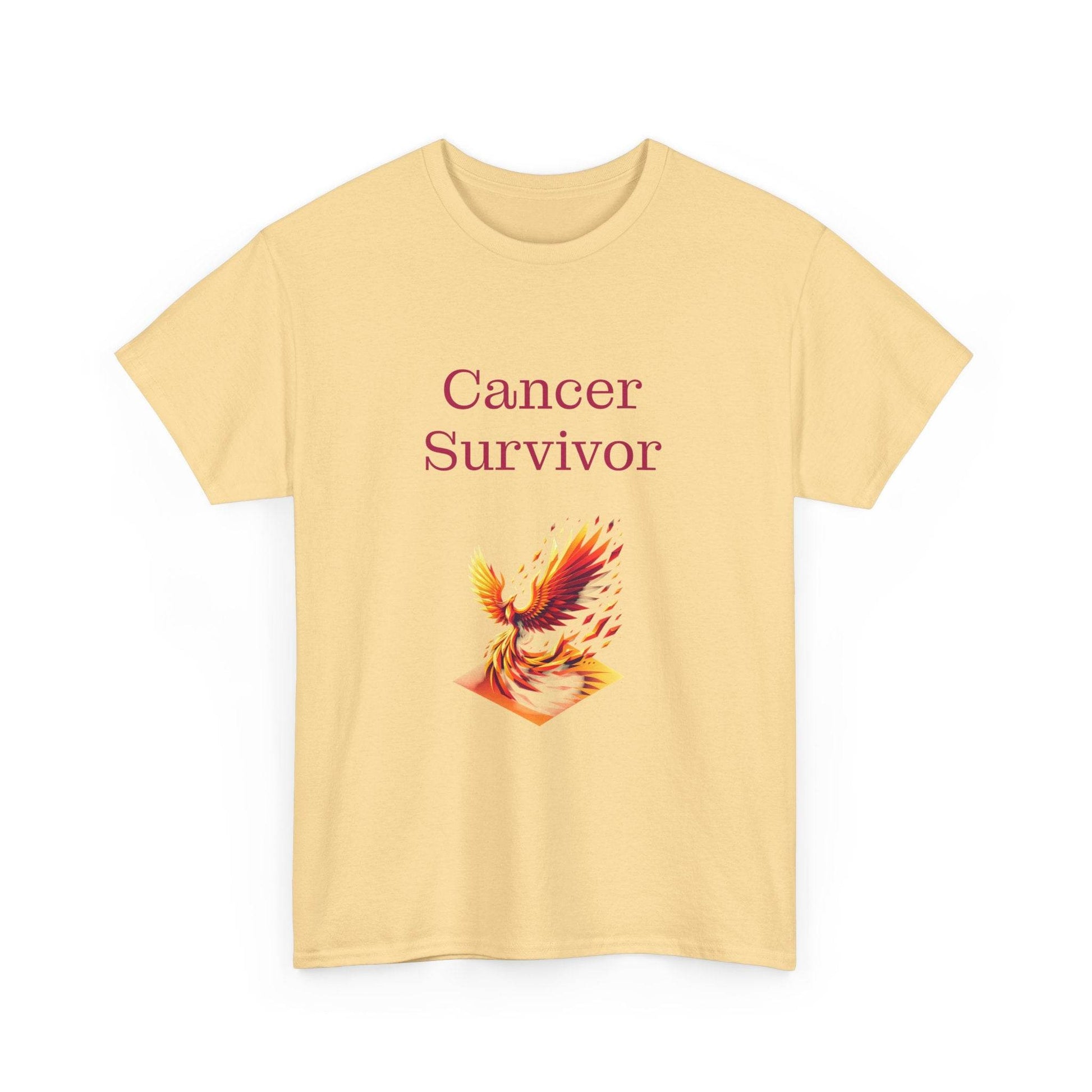 Cancer Survivor Unisex Heavy Cotton Tee - Empowering Apparel for Health Awareness - The Dreamer's Bookshop.