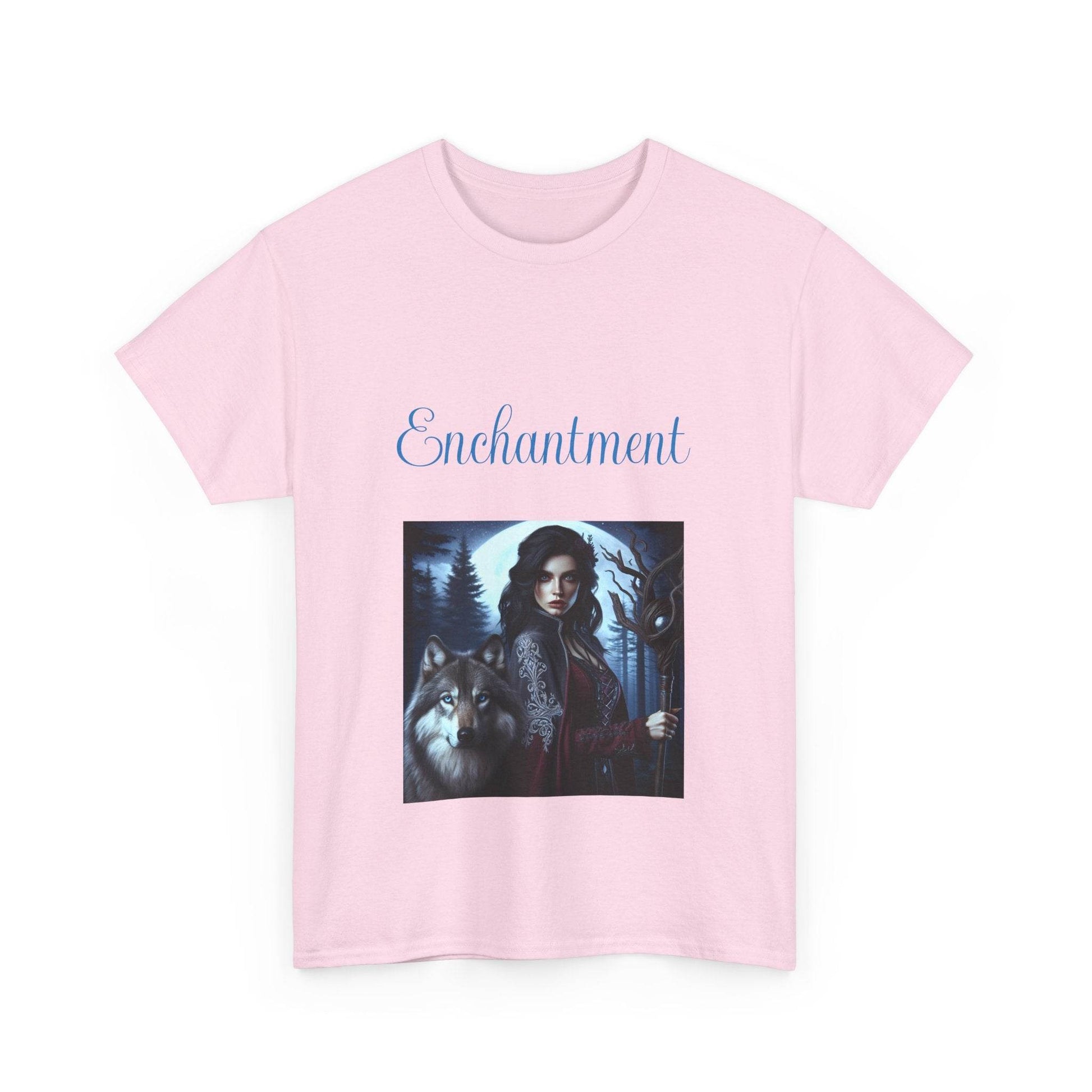 Enchanting Wolf Witch Unisex Heavy Cotton Tee - The Dreamer's Bookshop.