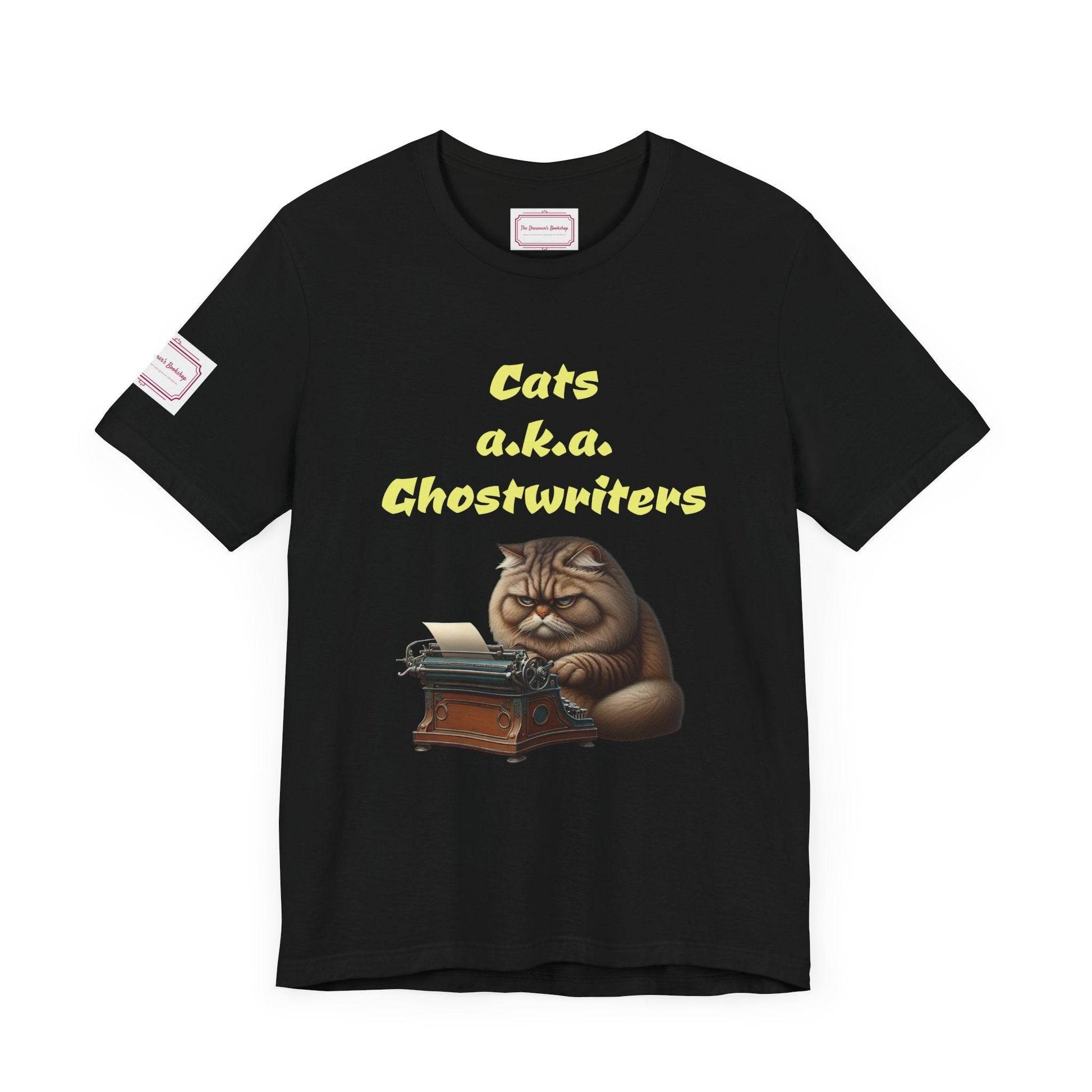 Cats Ghostwriters Tee - Fun Short Sleeve Shirt for Writers & Book Lovers - The Dreamer's Bookshop.