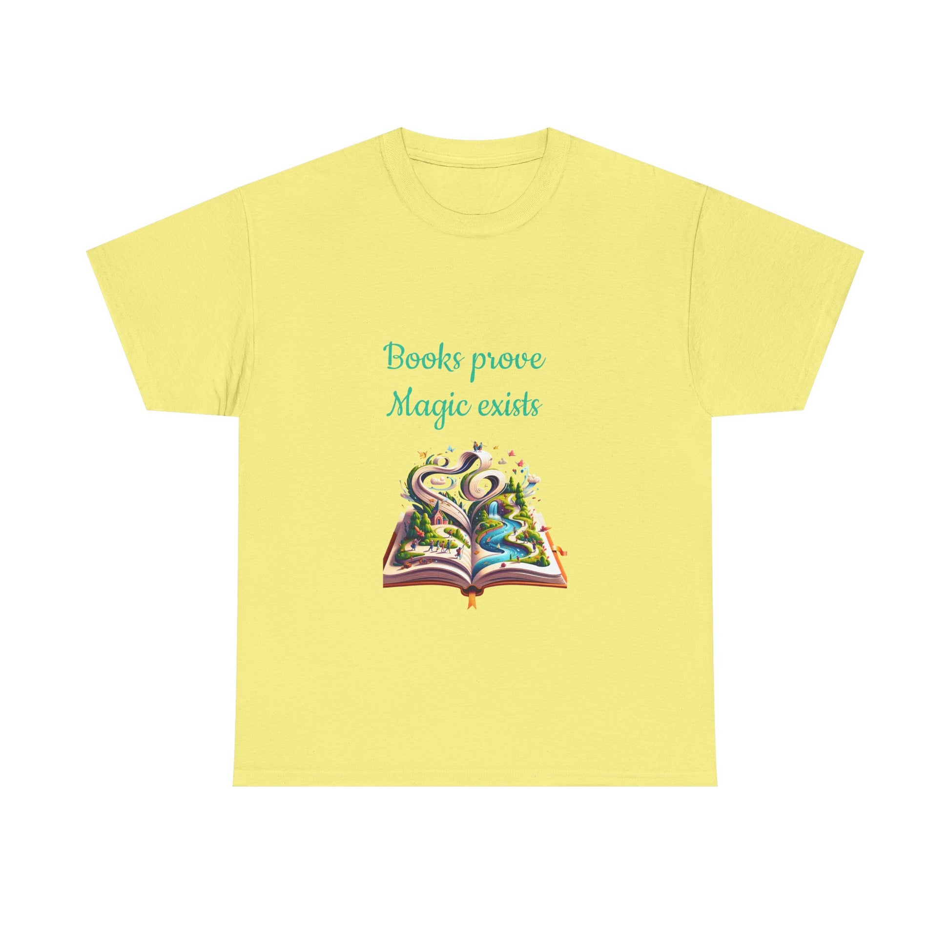 Book Lover's Unisex Heavy Cotton Tee - "Magic Exists" - The Dreamer's Bookshop.