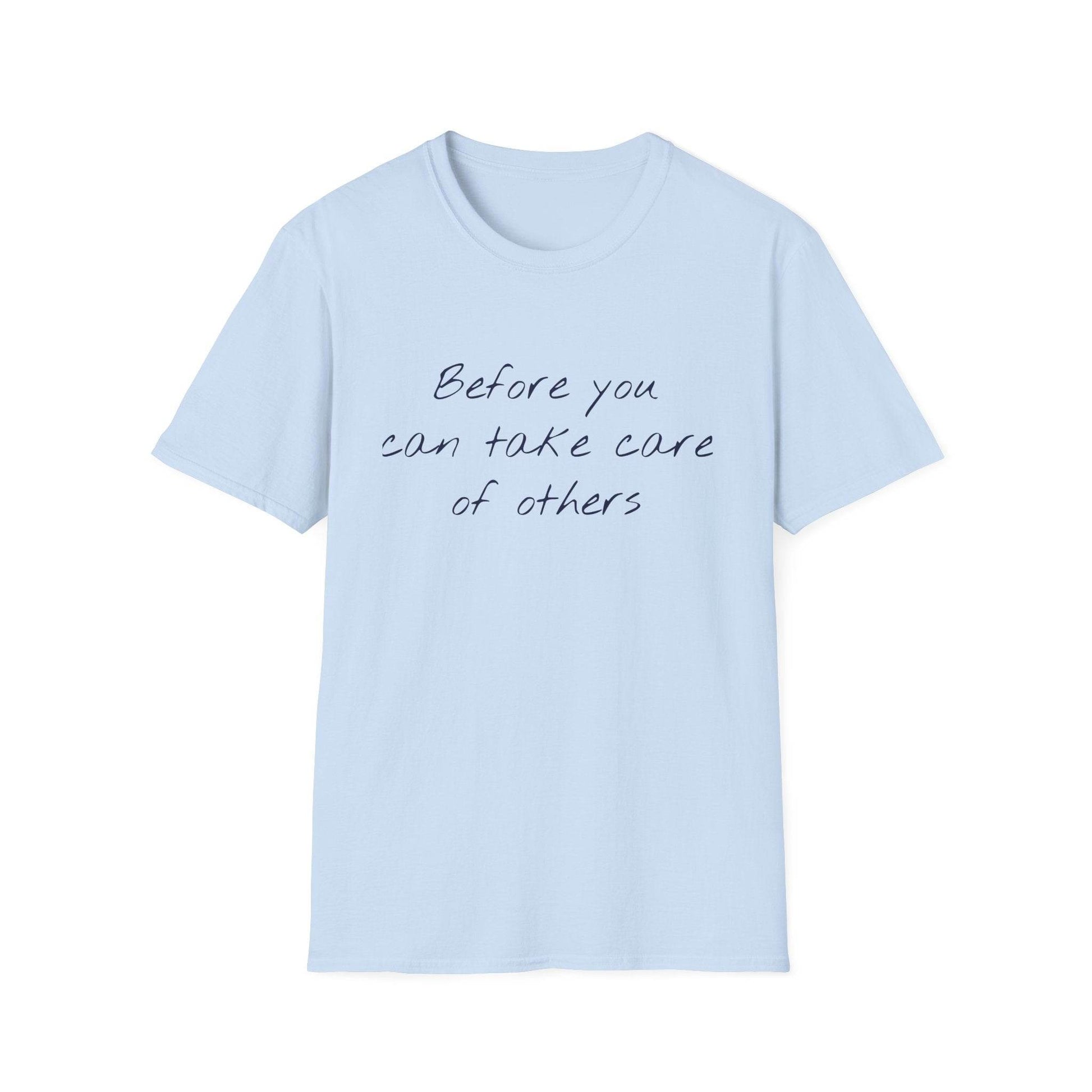 Unisex Softstyle T-Shirt - 'Take Care' Inspirational - The Dreamer's Bookshop.
