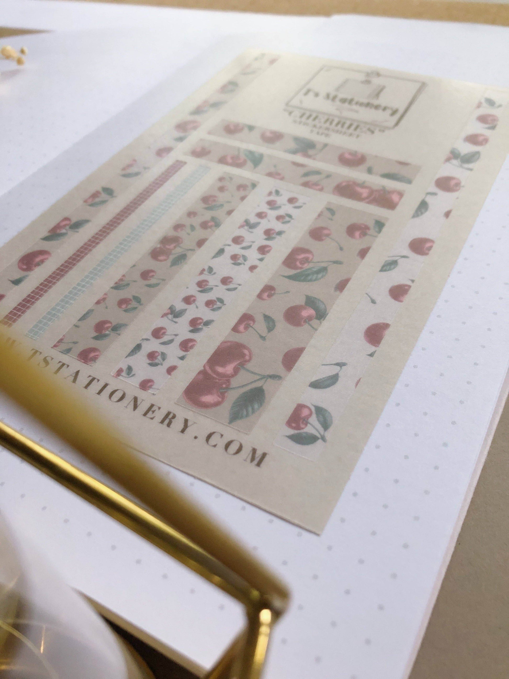 T's Stationery - Stickerveltape „Cherry” (WASHI) - The Dreamer's Bookshop.