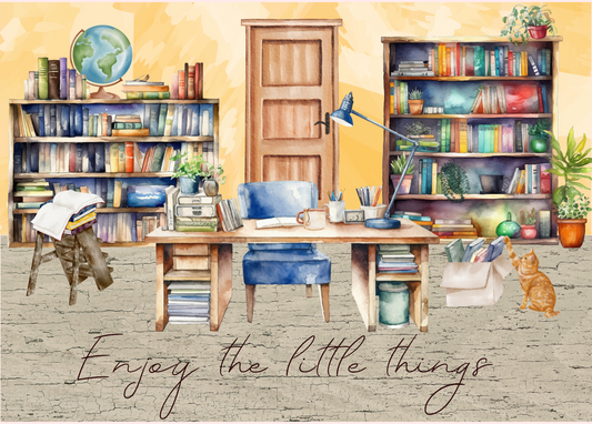 The Dreamer's Bookshop "Workplace" Enjoy Little Things Card - The Dreamer's Bookshop.