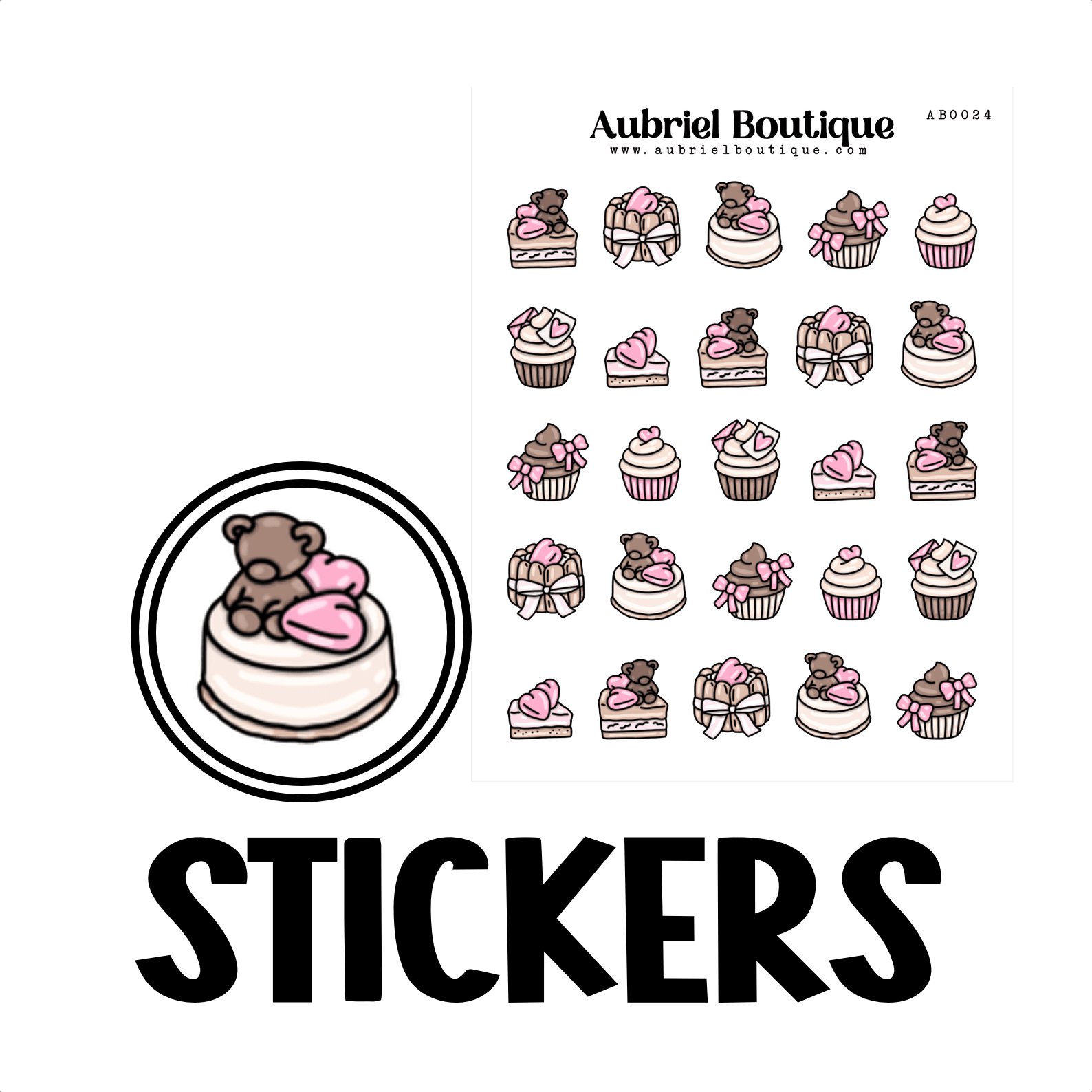 AubrielBoutique - V-DAY, plannerstickers — AB0024 - The Dreamer's Bookshop.