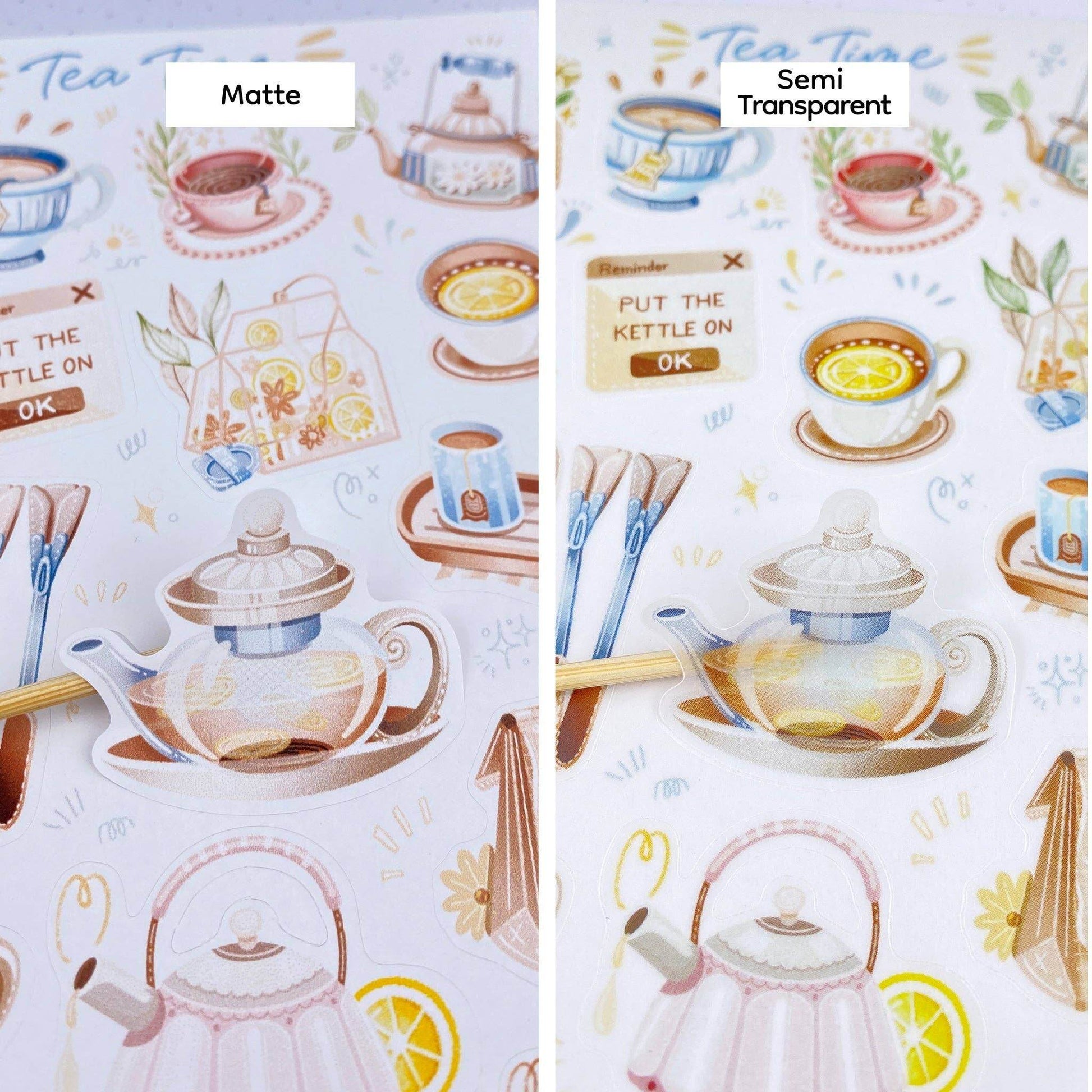 LETTOOn - Stickervel - Theetijd - The Dreamer's Bookshop.