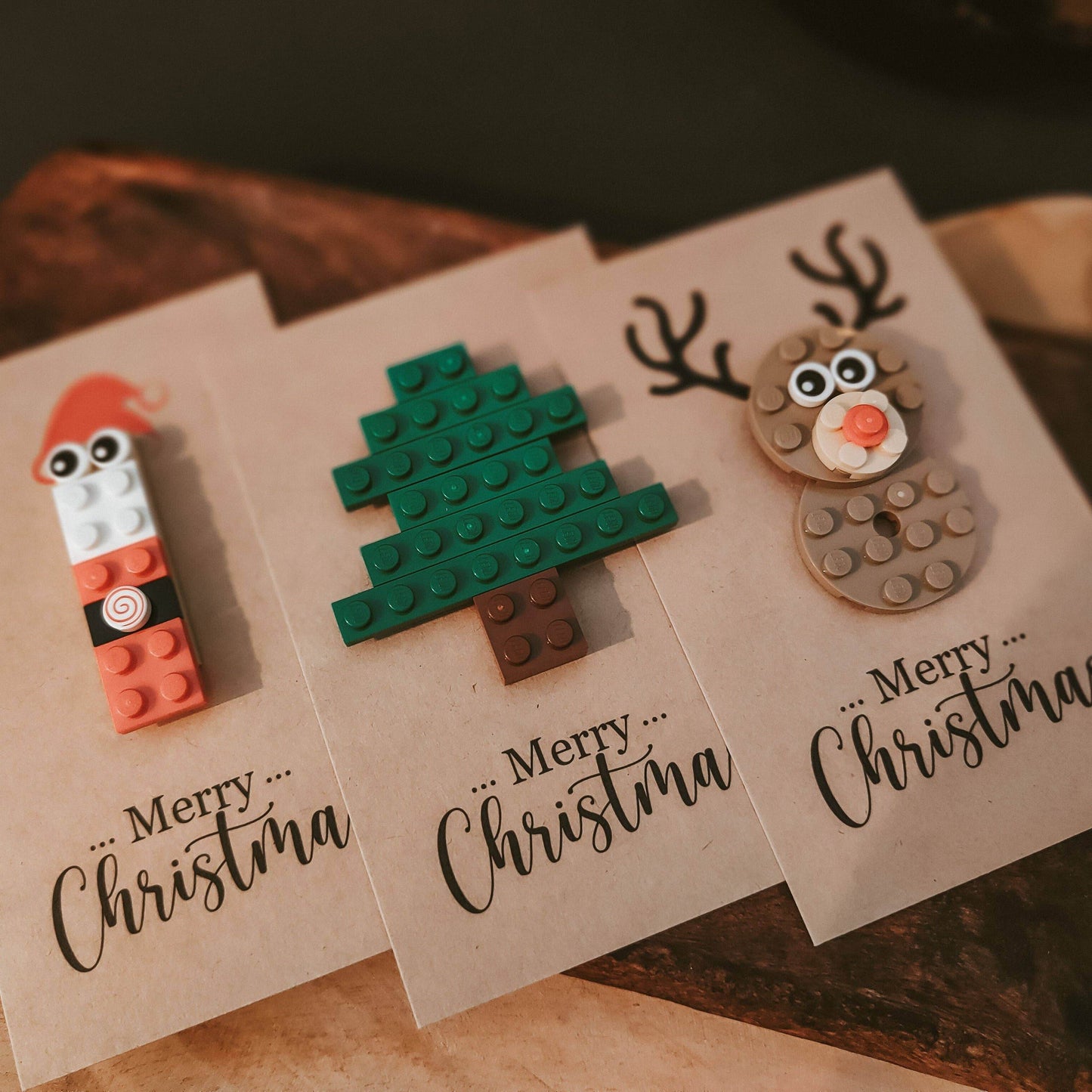 Brickstar Belgium - Lego Christmas Cards - Set of 3 - Collection 1 - The Dreamer's Bookshop.