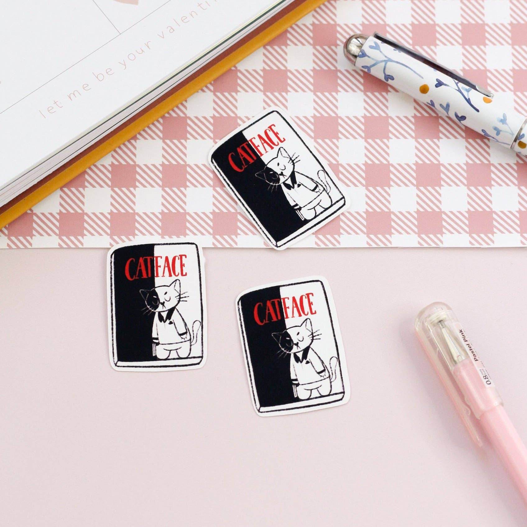 My Sweet Paper Card - Catface - Kattensticker - The Dreamer's Bookshop.