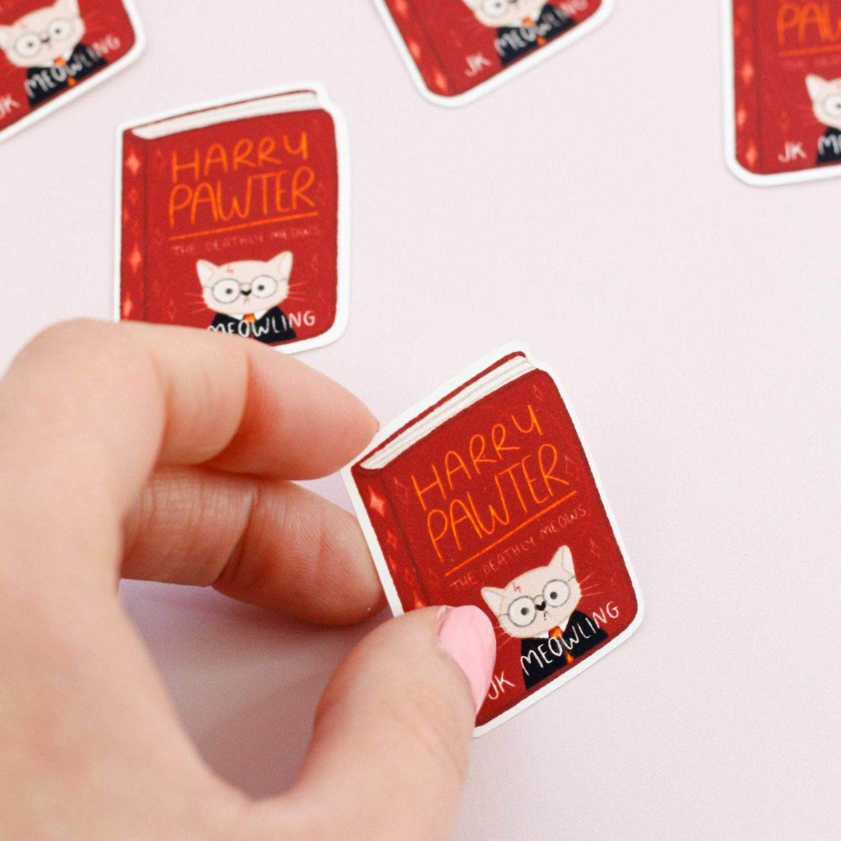 My Sweet Paper Card - Harry Pawter - Kattenboeksticker - The Dreamer's Bookshop.