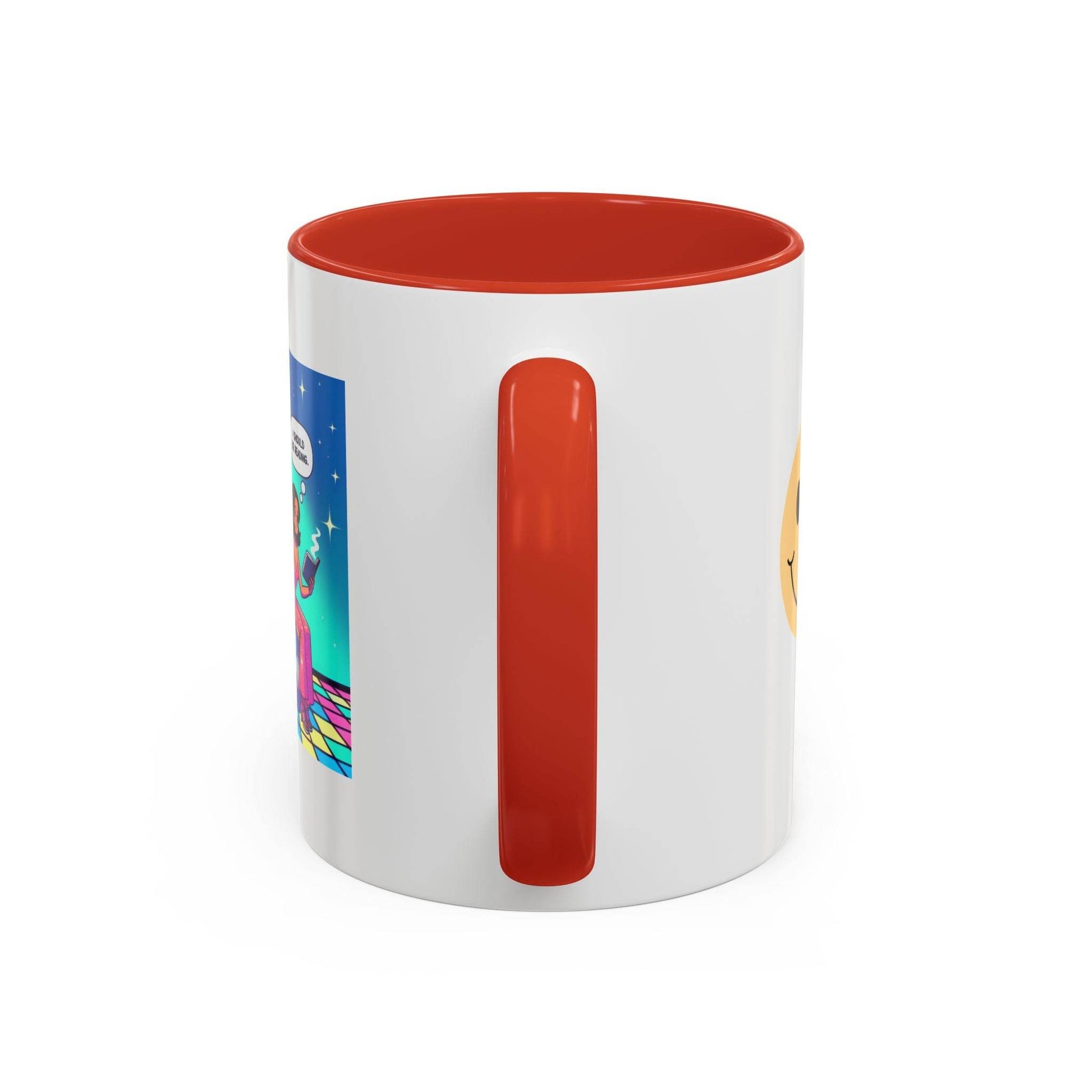 Party Vibe Accent Coffee Mug - Fun Reading Motivation Design - The Dreamer's Bookshop.