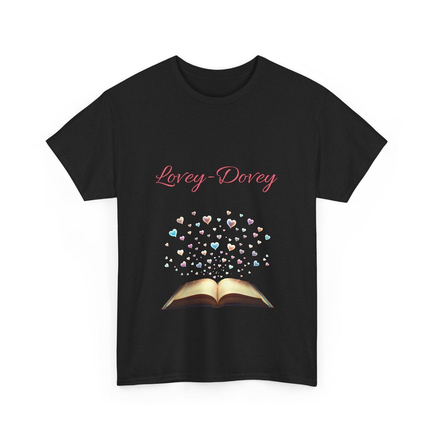 Lovey-Dovey - Unisex Heavy Cotton Tee - Sweet Romance - The Dreamer's Bookshop.