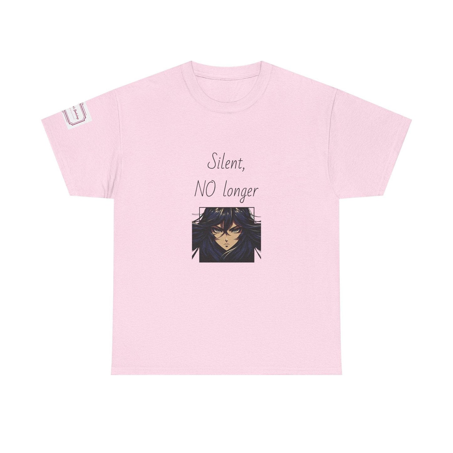 Silent, NO longer - Inspirational Unisex Heavy Cotton Tee - The Dreamer's Bookshop.