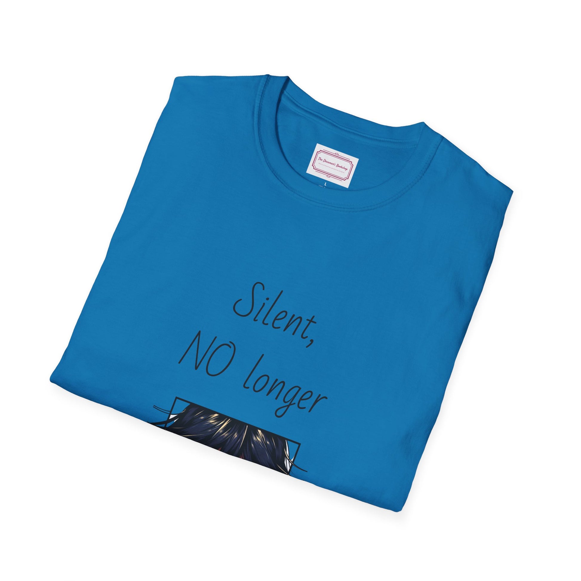 Inspirational Unisex Softstyle T-Shirt - "Silent, NO longer" - The Dreamer's Bookshop.