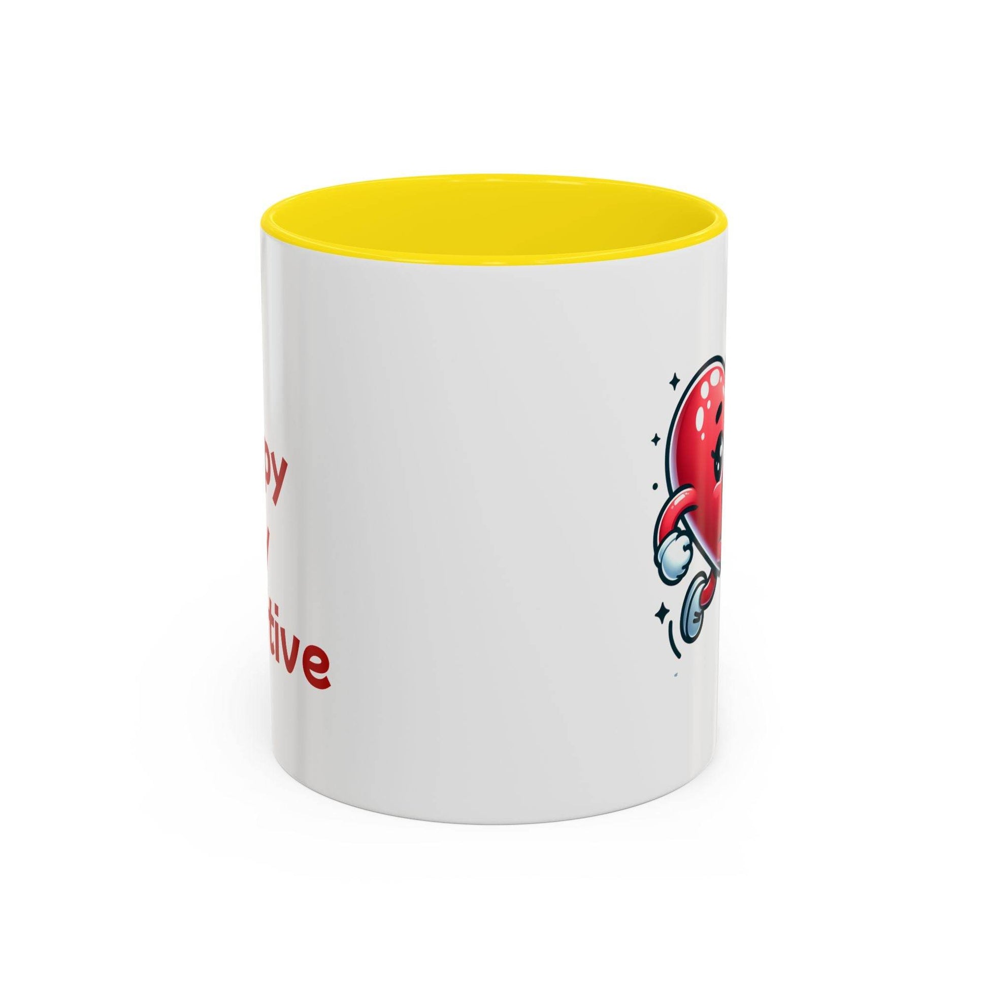 Playful Heart Running Coffee Mug - Cute Gift for Positive Thinkers - The Dreamer's Bookshop.