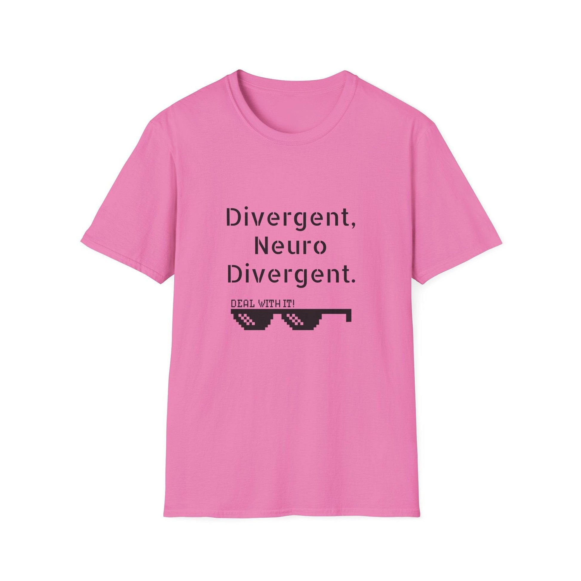 Divergent Neuro T-Shirt - Unisex Softstyle Tee for Neurodivergent Pride - The Dreamer's Bookshop.