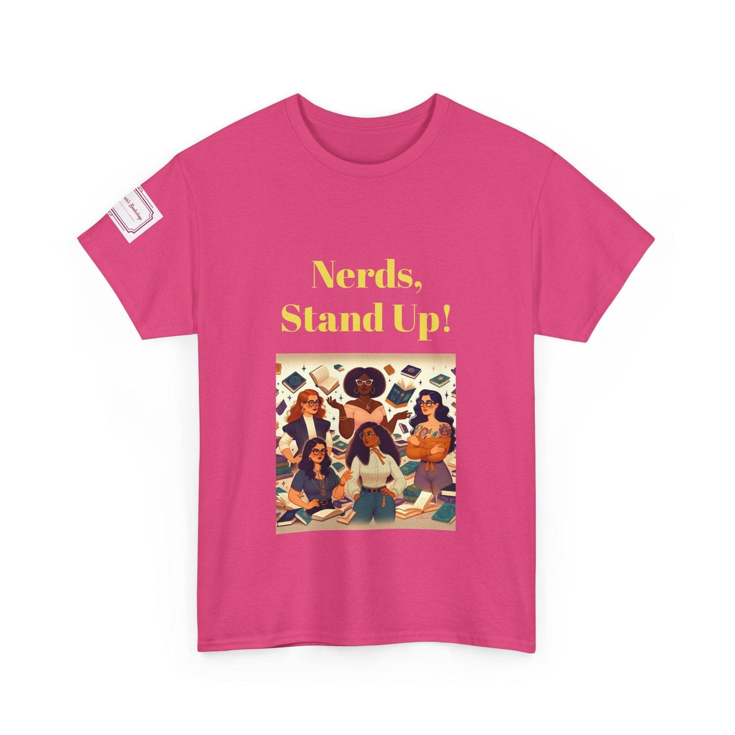 Nerds Stand Up - Graphic Unisex Heavy Cotton Tee - Book Lovers - The Dreamer's Bookshop.
