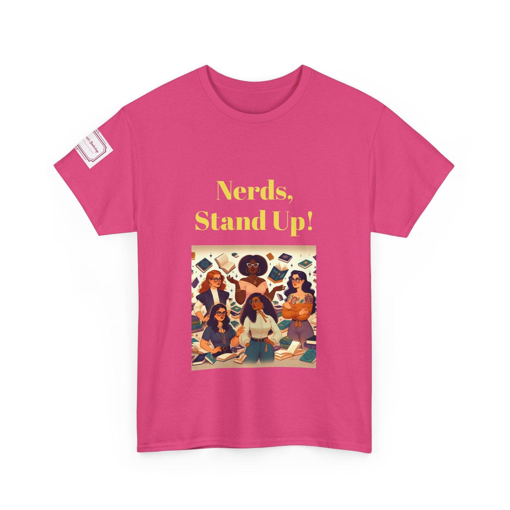 Nerds Stand Up - Graphic Unisex Heavy Cotton Tee - Book Lovers - The Dreamer's Bookshop.