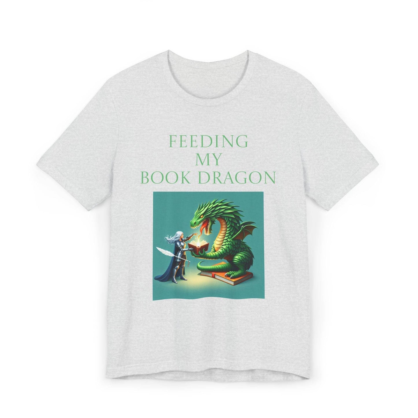 Unisex Jersey T-Shirt - Book Dragon - The Dreamer's Bookshop.