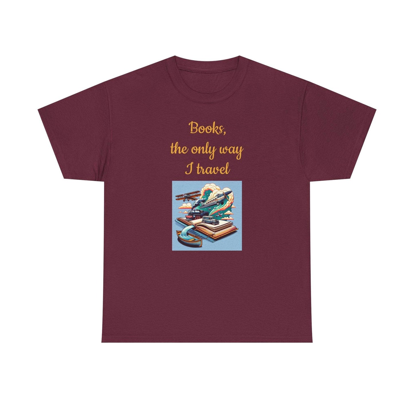 Travel -A Unisex Heavy Cotton Tee - Perfect Gift for Book Lovers - The Dreamer's Bookshop.