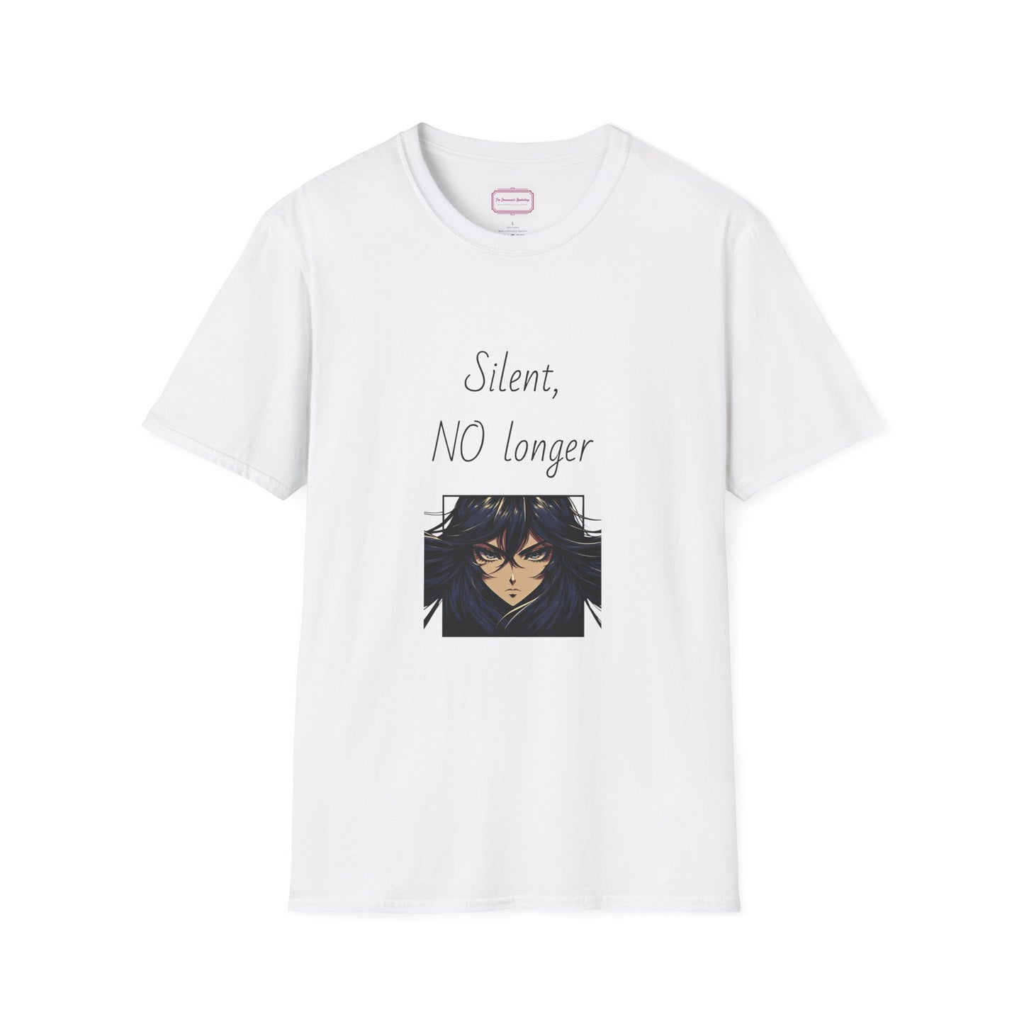 Inspirational Unisex Softstyle T-Shirt - "Silent, NO longer" - The Dreamer's Bookshop.