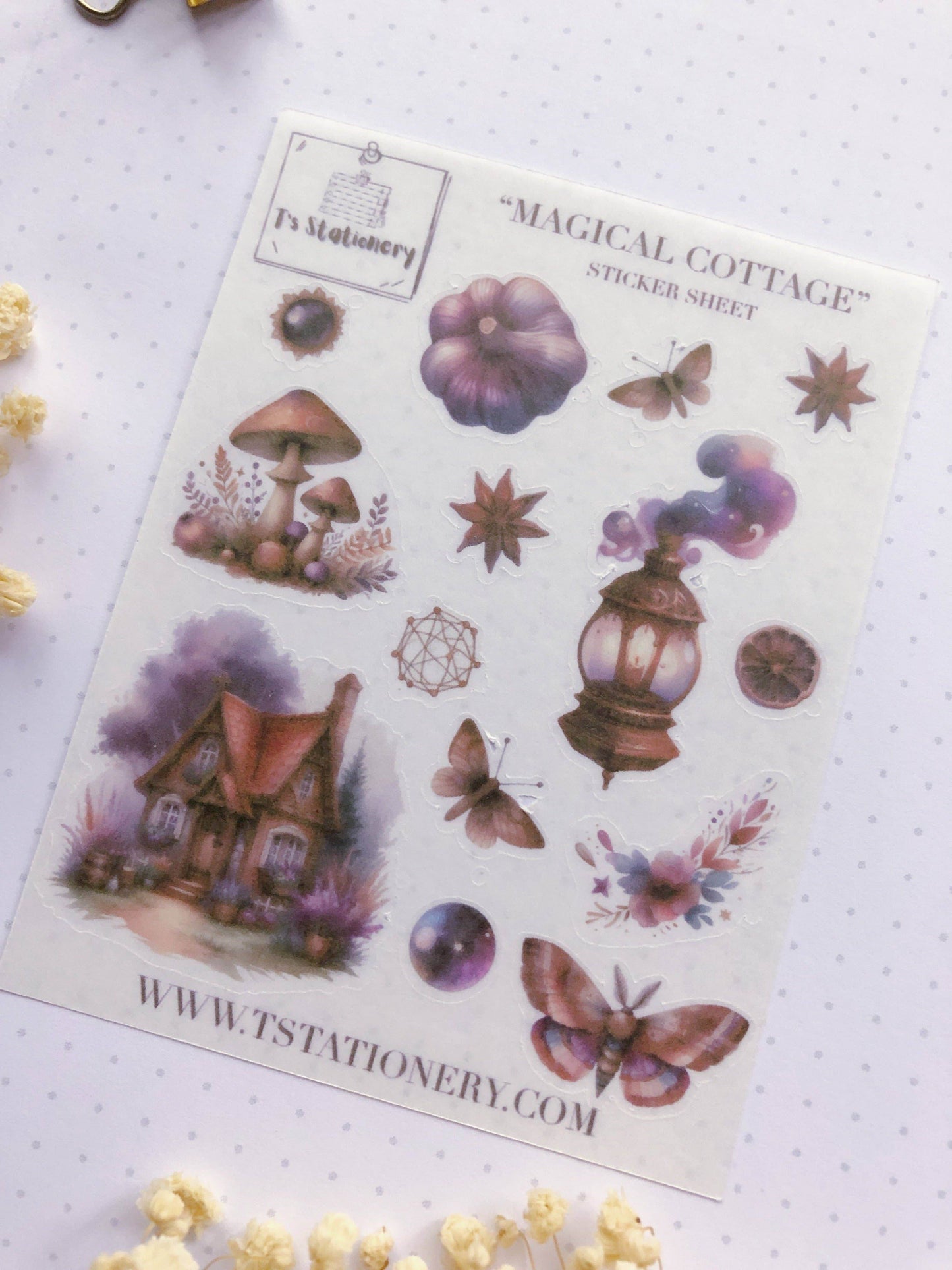 T's Stationery - Washi-stickervel „Magical Cottage” - The Dreamer's Bookshop.