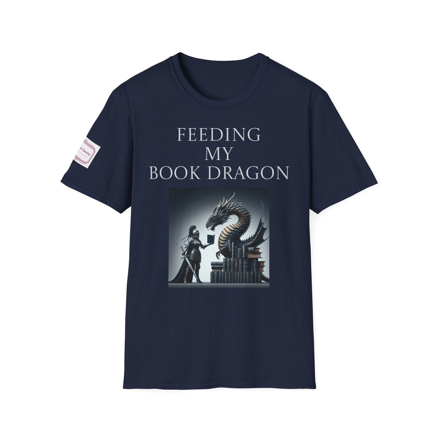 Inspirational Unisex Softstyle T-Shirt - 'Feeding' Book Lover Design - The Dreamer's Bookshop.