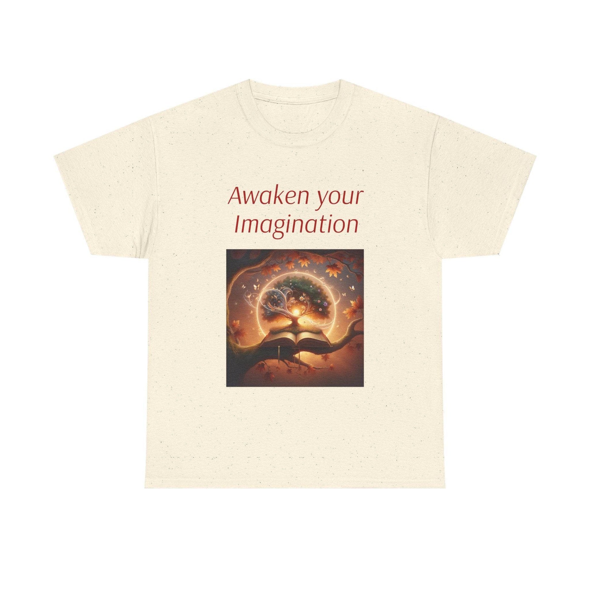 Awaken Your Imagination Unisex Heavy Cotton Tee - Inspiring Art Shirt - The Dreamer's Bookshop.