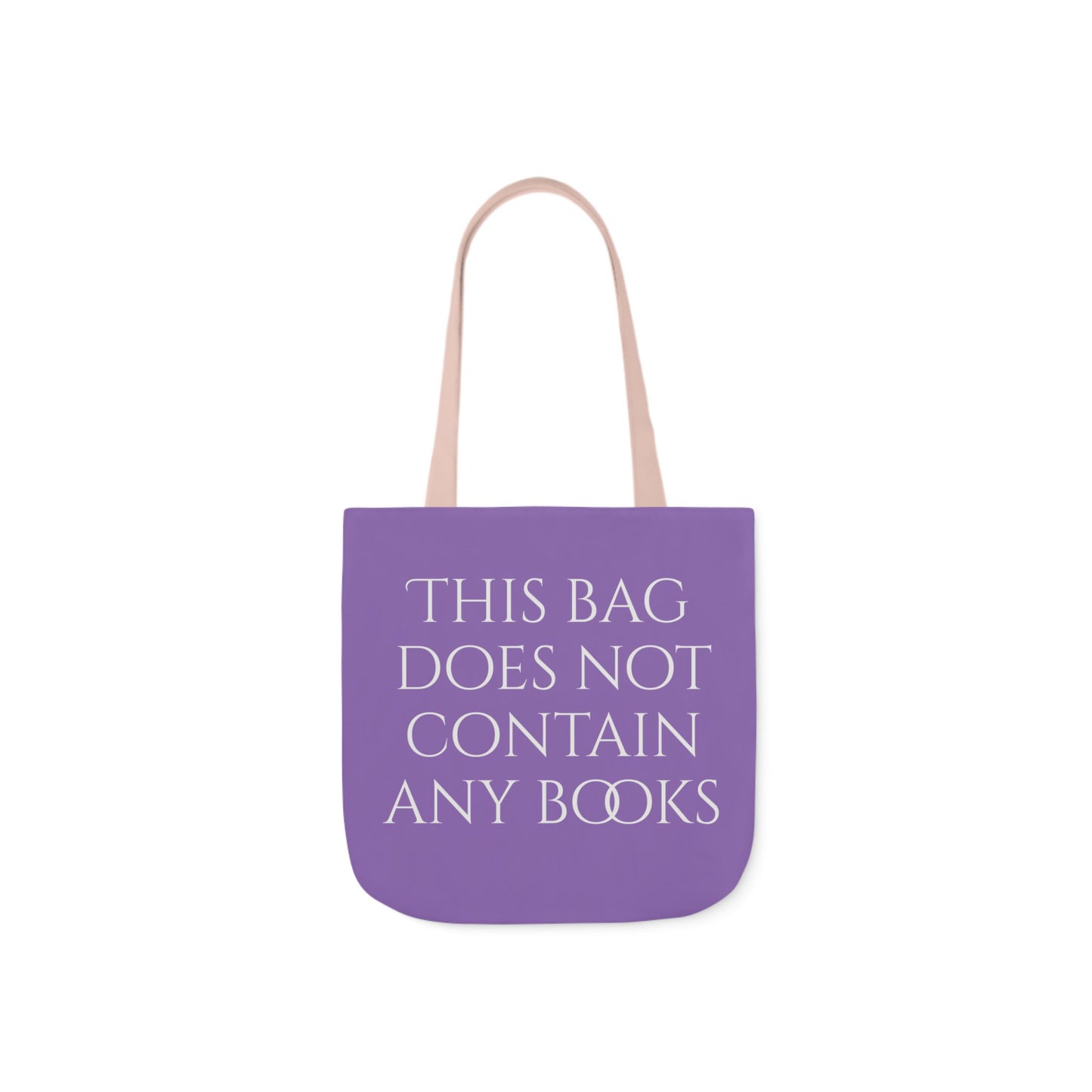 Funny Canvas Tote Bag - "This Bag Does Not Contain Any Books" - 5-Color Straps - The Dreamer's Bookshop.