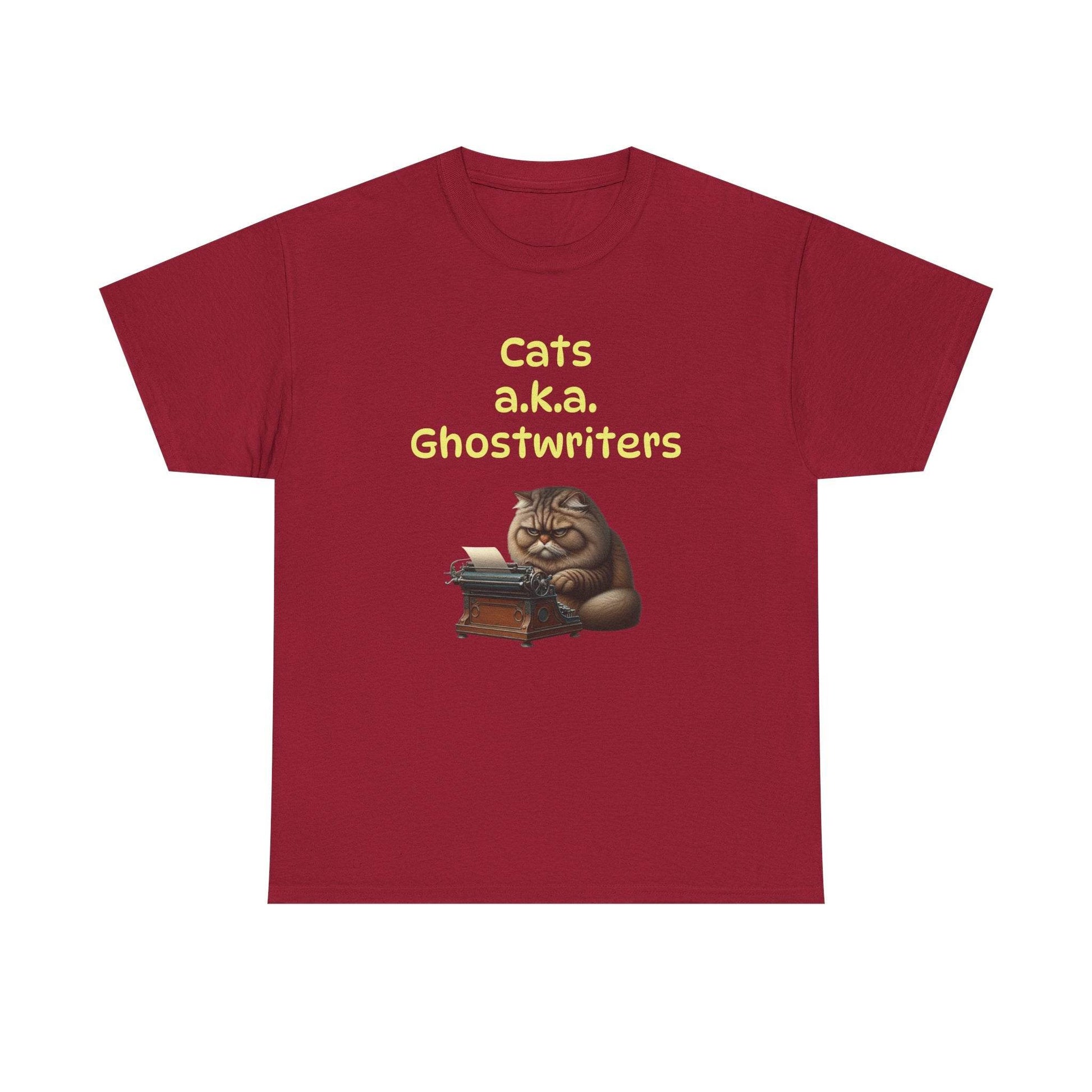 Cats Ghostwriters - A Unisex Heavy Cotton Tee - Perfect Gift for Book Lovers - The Dreamer's Bookshop.