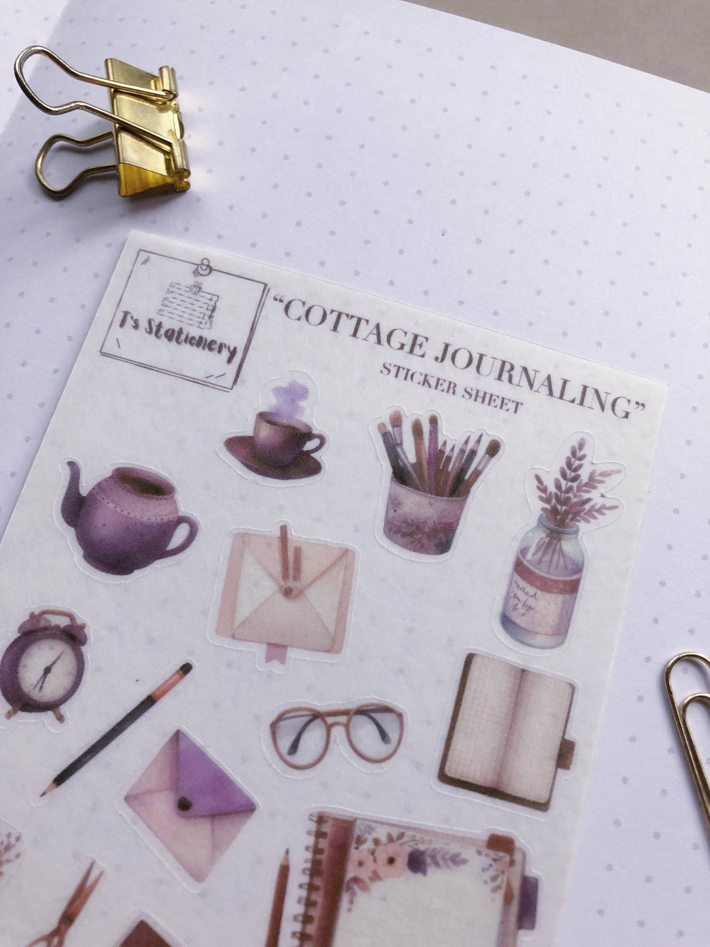 T's Stationery - Washi-stickervel „Cottage Journaling” - The Dreamer's Bookshop.