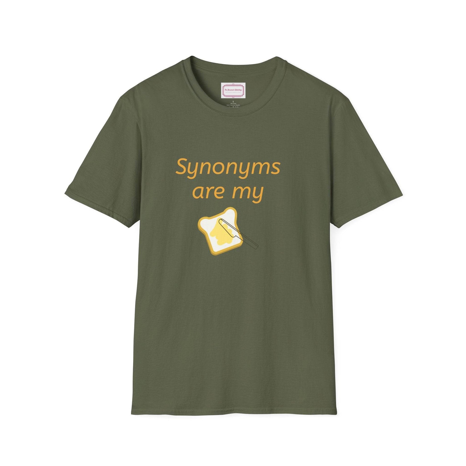 Synonyms Are My Jam Unisex Softstyle T-Shirt - Perfect Gift for Word Lovers - The Dreamer's Bookshop.