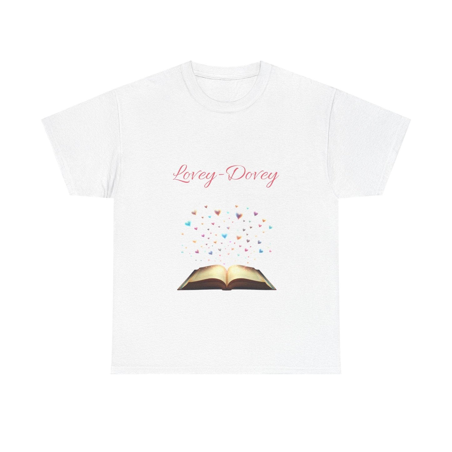 Lovey-Dovey - Unisex Heavy Cotton Tee - Sweet Romance - The Dreamer's Bookshop.