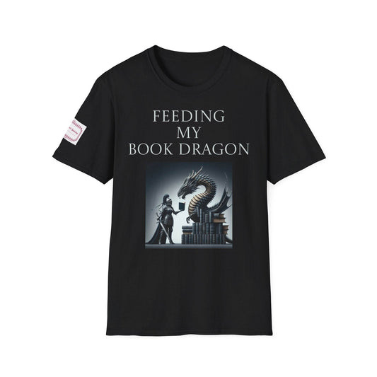 Inspirational Unisex Softstyle T-Shirt - 'Feeding' Book Lover Design - The Dreamer's Bookshop.