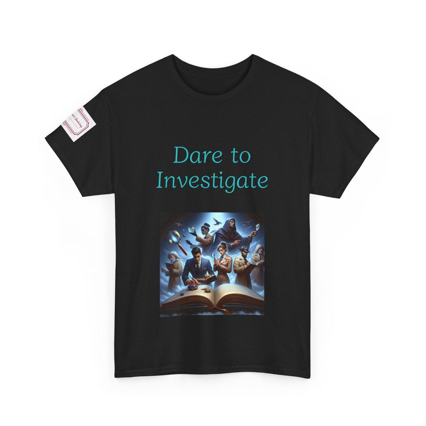 Investigate - Unisex Heavy Cotton Tee - Crime/Mystery Books - The Dreamer's Bookshop.