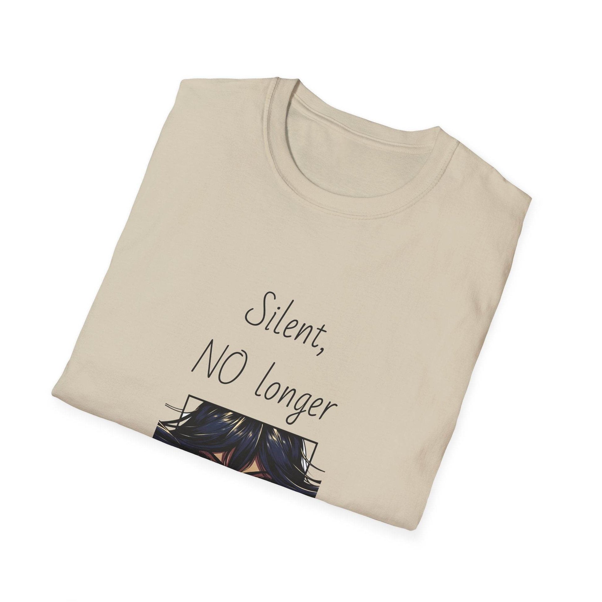 Fierce Survivor Unisex Softstyle T-Shirt - 'Silent, NO longer' - The Dreamer's Bookshop.