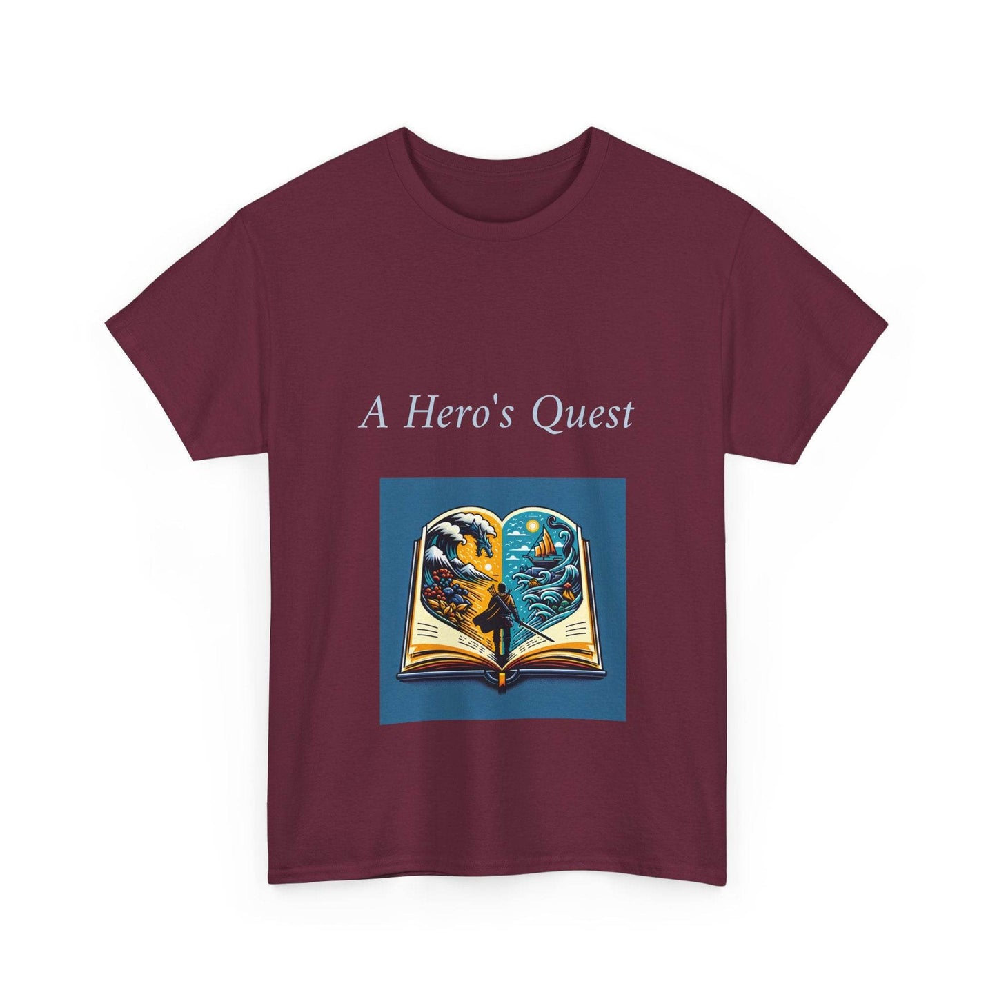 Adventure - Unisex Heavy Cotton Tee - Hero's Quest - The Dreamer's Bookshop.