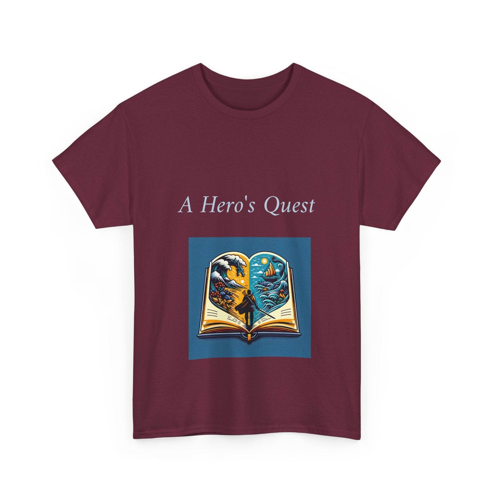 Adventure - Unisex Heavy Cotton Tee - Hero's Quest - The Dreamer's Bookshop.