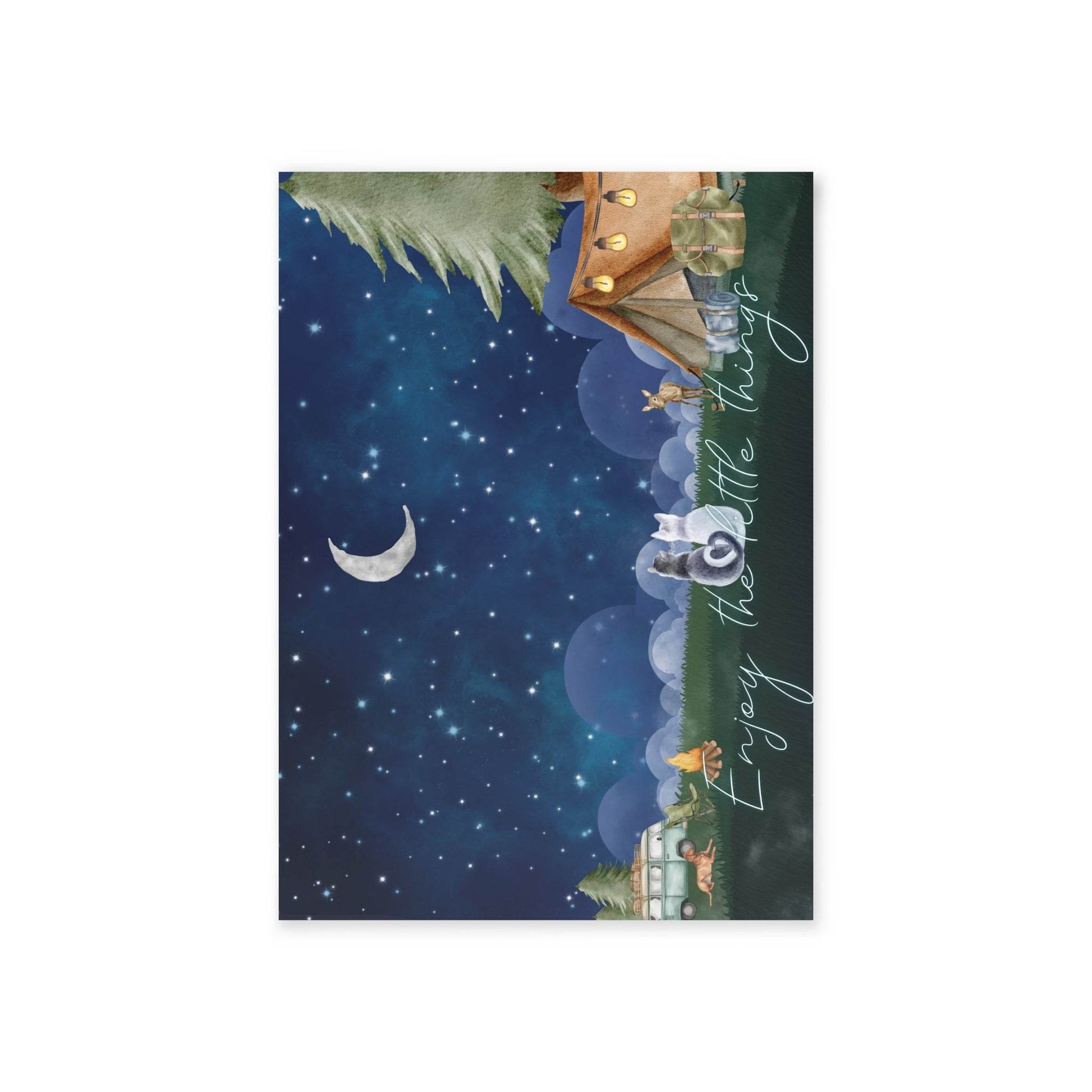 The Dreamer's Bookshop "Camping" Enjoy the Little Things Card - The Dreamer's Bookshop.