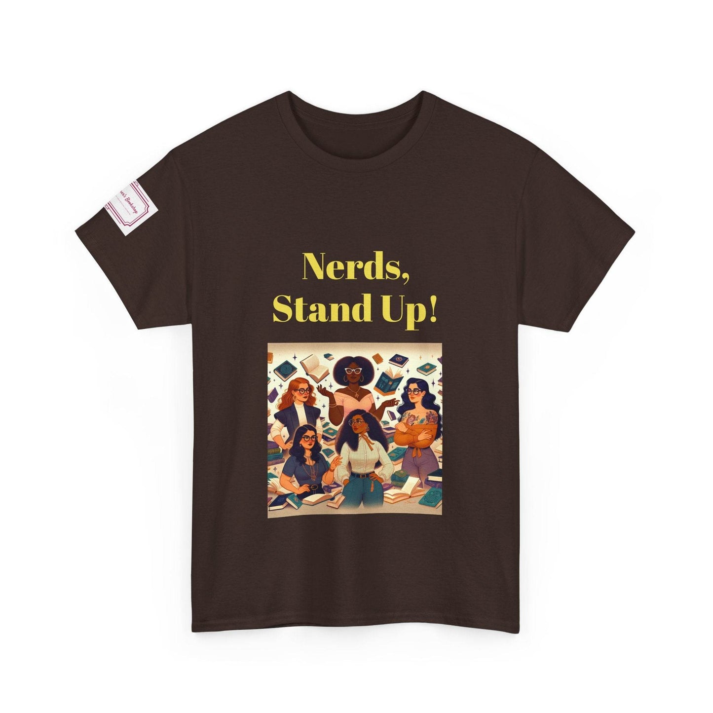 Nerds Stand Up - Graphic Unisex Heavy Cotton Tee - Book Lovers - The Dreamer's Bookshop.