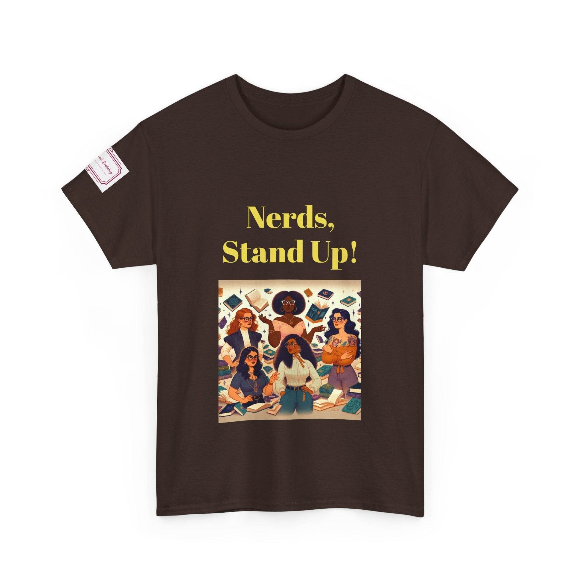 Nerds Stand Up - Graphic Unisex Heavy Cotton Tee - Book Lovers - The Dreamer's Bookshop.