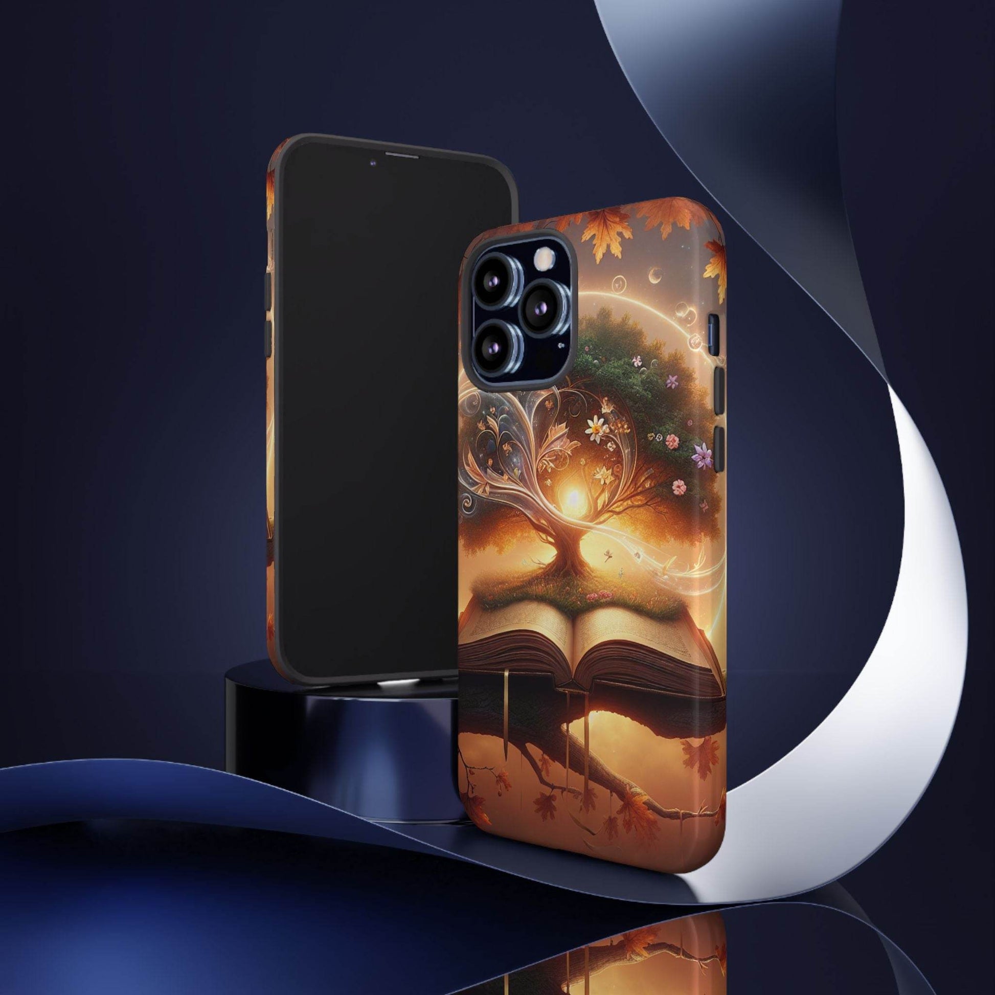 Nature-Inspired iPhone & Samsung Phone Case with Tree of Life Design - The Dreamer's Bookshop.
