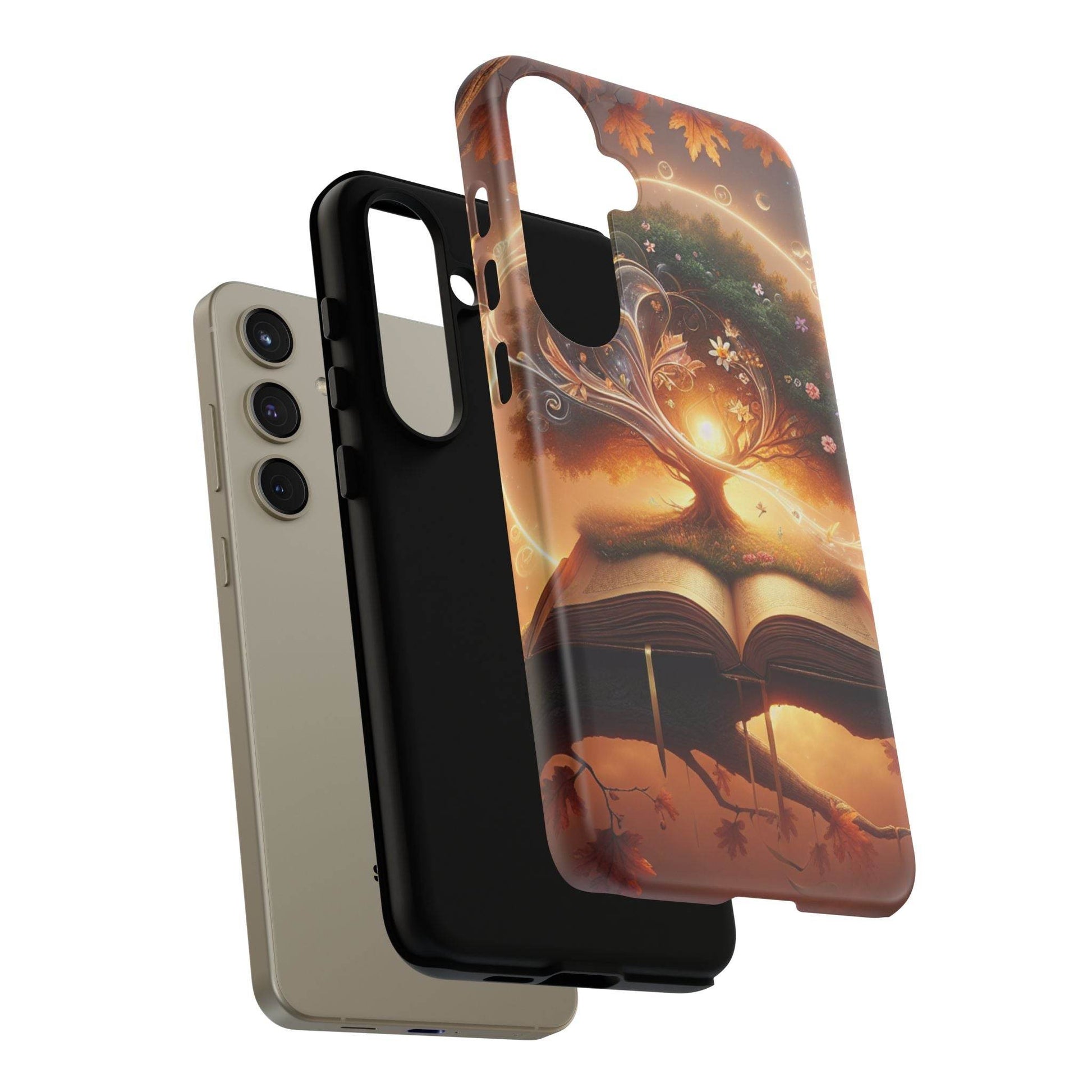 Nature-Inspired iPhone & Samsung Phone Case with Tree of Life Design - The Dreamer's Bookshop.