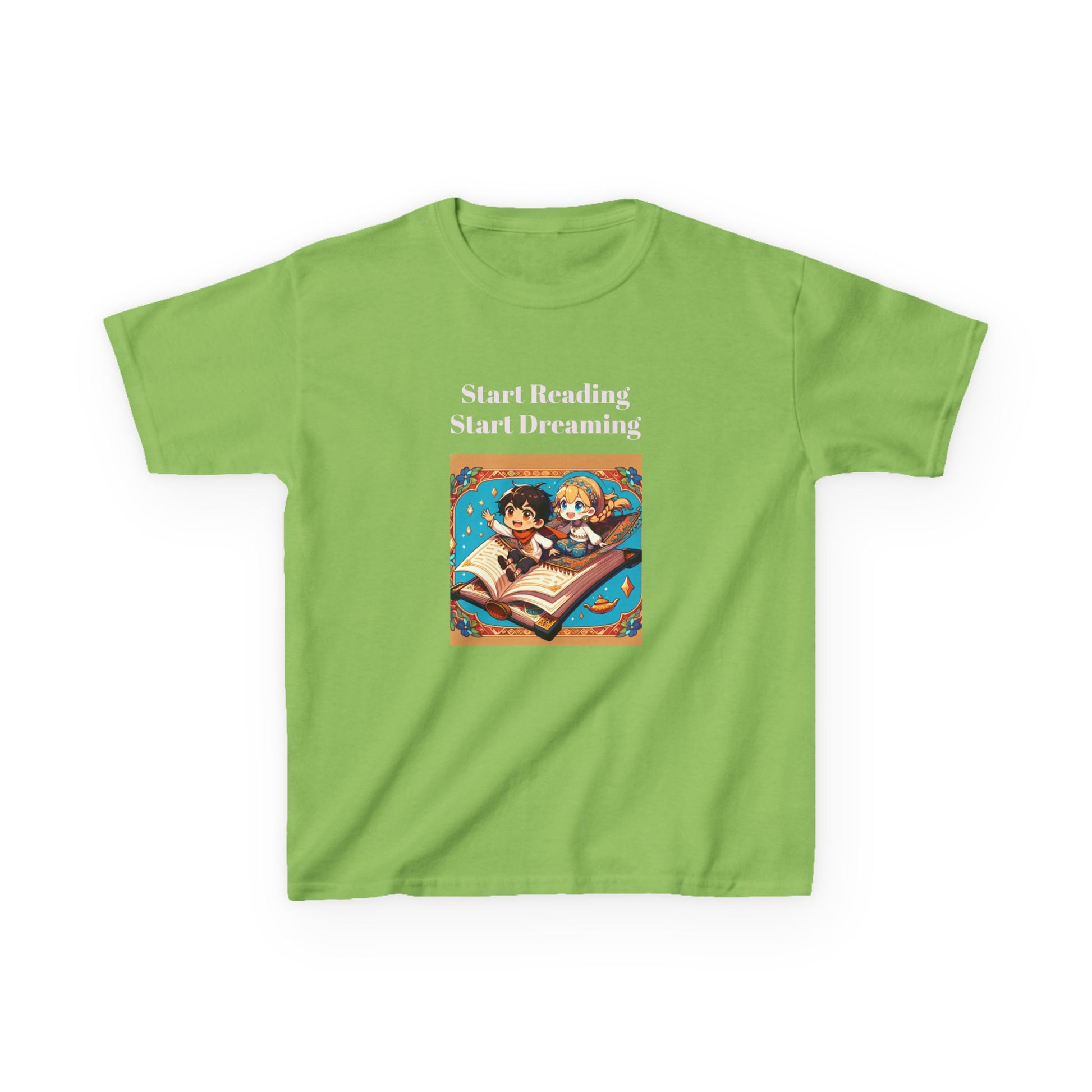 CA- Kids Heavy Cotton Tee - "Start Reading, Start Dreaming" - Fun & Inspirational T-Shirt for Young Readers - The Dreamer's Bookshop.