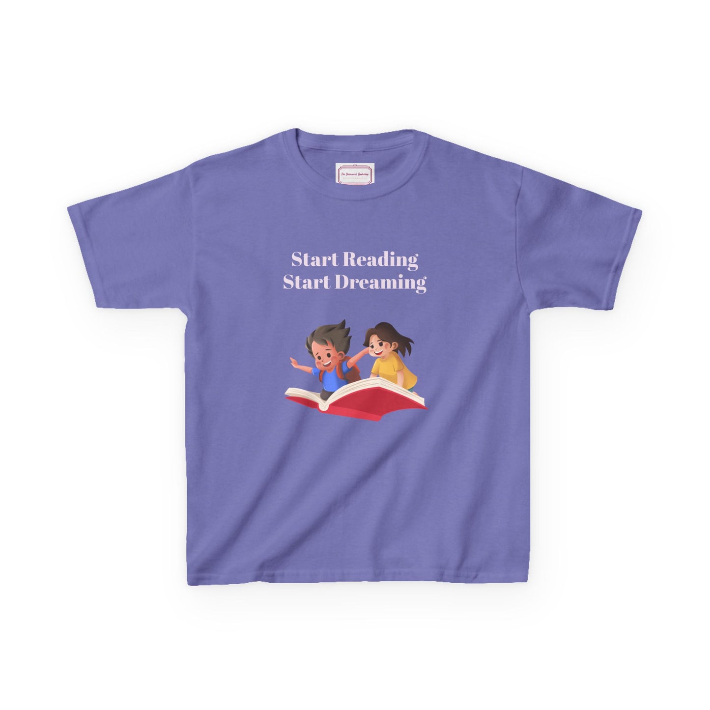 UK - Kids Heavy Cotton Tee - "Start Reading, Start Dreaming"